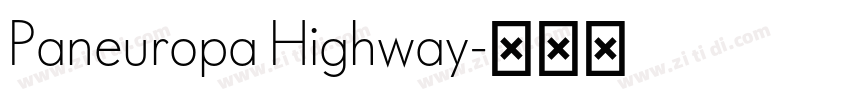 Paneuropa Highway字体转换